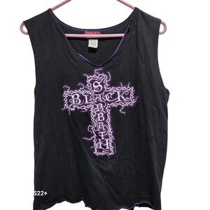 Y2K Jonny by Johnny Colt Black Cross Tank XL Gothic Grunge Biker Tee